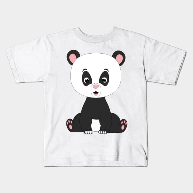 panda Kids T-Shirt by hermandesign2015